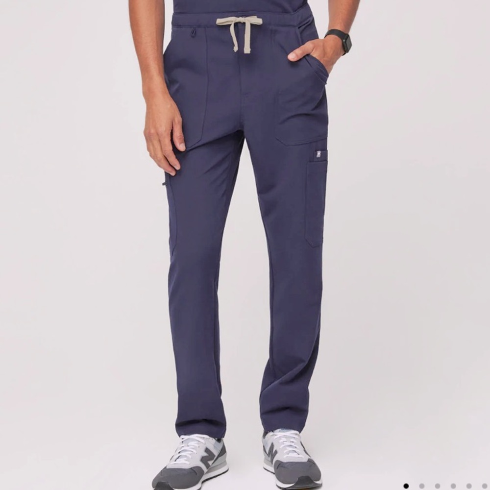 FIGS Technical Collection Men’s Skinny Cargo Scrub Pants Blue Small